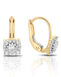 Bijuterii cu tortita cubic zirconia LILU, Cercei copii Lilu aur 14 kt cu cubic zirconia, bb-shop.ro