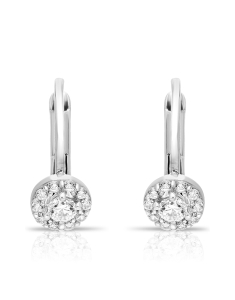 Bijuterii copii cubic zirconia, Cercei copii Lilu aur 14 kt cu cubic zirconia si floricica, bb-shop.ro