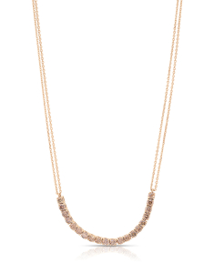 Bijuterii aur 14 kt BIJUTERII AUR 14 KT, Colier aur 14 kt semitennis cu diamante maro, bb-shop.ro