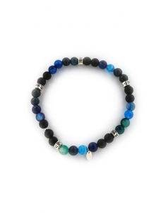 Bratari fantezie unisex argint onix, Bratara Bijuterii Argint Trendy BR000651, bb-shop.ro
