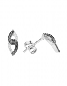 Bijuterii aur 14 kt diamant negru, Cercei Bijuterie Aur EU01957EF0017-DN-W, bb-shop.ro