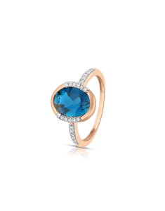 Bijuterii topaz, Inel Bijuterie aur Color Stone R25410LBT-P, bb-shop.ro