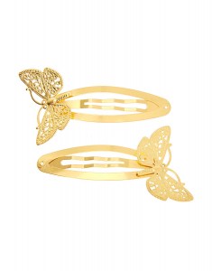 Accesoriu par Claire`s Gold Butterfly Jumbo Snap Set Agrafe 11755, 001, bb-shop.ro