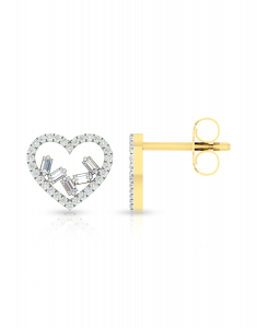 Bijuterii aur 14 kt, Cercei Bijuterie Aur Baguette EU08667EH0015-Y, bb-shop.ro