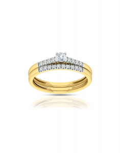 Bijuterii pave, Inel de logodna Bijuterie Aur Engagement EU04757RB0033-Y, bb-shop.ro