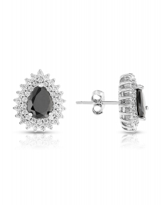 Bijuterii argint, Cercei Bijuterie Argint Colour Stones TE0476-EG-BKW, bb-shop.ro