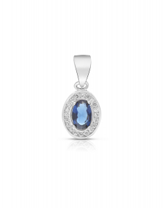 Pandantive dama cubic zirconia, Pandantiv Bijuterie Argint Colour Stones E613680-PD-DBLW, bb-shop.ro