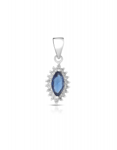 Pandantive dama cubic zirconia, Pandantiv Bijuterie Argint Colour Stones E614380-PD-DBLW, bb-shop.ro