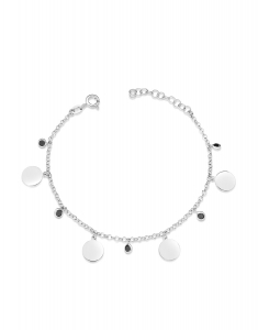 Bijuterii argint cristal, Bratara Bijuterie Argint Lucky Coin BFPP0476-RH-BK, bb-shop.ro