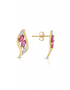 Bijuterii dama aur 14 kt rubin, Cercei Bijuterie Aur Colors of Life, bb-shop.ro