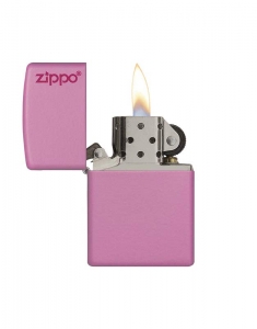 Bricheta Zippo Classic Pink Matte Logo 238ZL, 001, bb-shop.ro