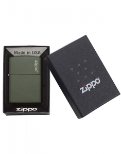 Brichete unisex ZIPPO, Bricheta Zippo Classic Green Matte Logo 221ZL, bb-shop.ro