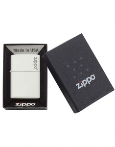 Brichete unisex, Bricheta Zippo Classic White Matte Logo 214ZL, bb-shop.ro