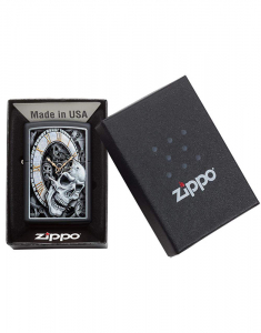 Bricheta Zippo Special Edition Skull Clock Design 29854, 004, bb-shop.ro
