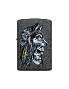 Bricheta Zippo Special Edition Wolf Skull Feather Design 29863, 001, bb-shop.ro