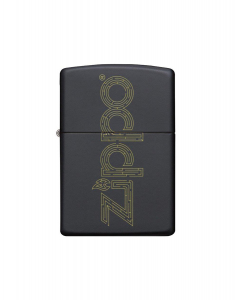 Bricheta Zippo Black Matte Logo 49598, 02, bb-shop.ro