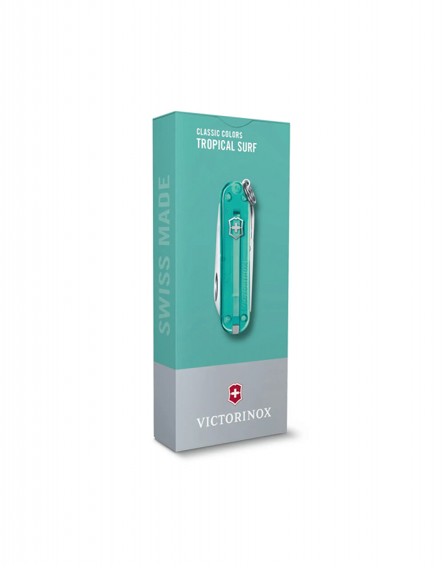 Briceag Victorinox Swiss Army Knives Classic SD Transparent Tropical Surf 0.6223.T24G, 3, bb-shop.ro