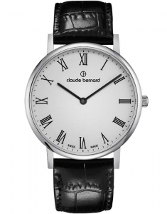 Ceasuri barbatesti, Ceas Claude Bernard Slim Line Two Hands 20219 3 BR, bb-shop.ro