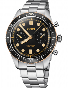 Ceas de mana Oris Diving Back in Bronze Sixty-Five Chronograph 77177444354-0782118, 02, bb-shop.ro