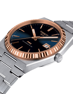 Ceasuri automatice, Ceas Tissot PRX Powermatic 80 18kt Gold Bezel T931.407.41.041.00, bb-shop.ro