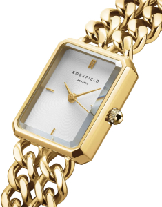 Ceasuri ROSEFIELD clasic, Ceas Rosefield The Octagon XS Double Chain Gold SWGSG-O76, bb-shop.ro