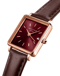 Ceasuri, Ceas Rosefield Boxy XS Dark Brown Leather QBBLR-Q56, bb-shop.ro
