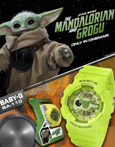 Ceasuri dama, Ceas Baby-G Urban The Mandalorian™ and Grogu™ BA-110YK-3AER-MAN, bb-shop.ro