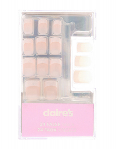 CLAIRE'S Unghii false Glitter French Tip Square 648691, 001, bb-shop.ro