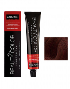 Cosmetice, LORVENN Beauty Color Supreme Red Tube Vopsea de Par 6.65 - Dark Blond Red Mahogany 70ml 5201641672167, bb-shop.ro
