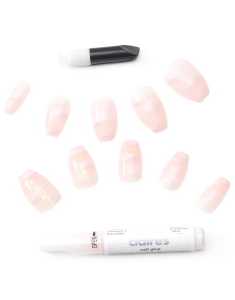 CLAIRE'S Cloudy Pink Skies Coffin Vegan Faux Nail Set 405167, 02, bb-shop.ro