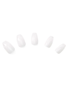 CLAIRE'S Smoky White Marble Coffin Vegan Faux Nail Set 405647, 001, bb-shop.ro