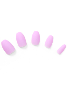 CLAIRE'S Pastel Matte Lilac Coffin Vegan Faux Nail Set 775601, 001, bb-shop.ro