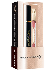 MAX FACTOR Set Make-up Mascara si Luciu Buze 3616304540417, 001, bb-shop.ro