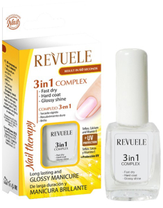 REVUELE Nail Therapy 3in1 Complex Fast Dry Hard Coat&Glossy Shine 3800225900935, 001, bb-shop.ro