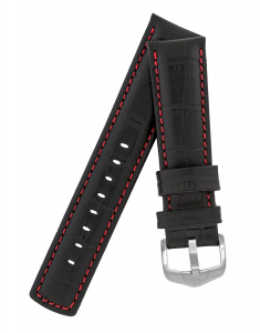 Curele si Bratari Ceasuri, Curea cu catarama Hirsch Alligator embossed Grand Duke 02528050-2-24, bb-shop.ro