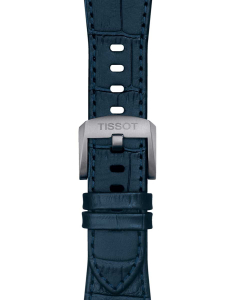 Curea Cu Catarama Tissot Official Dark Blue PRX 40mm Leather Strap with Steel Endpiece T852047701, 001, bb-shop.ro