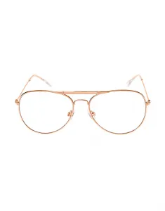 Ochelari de soare Claire's Rose Gold Metal Aviator Glasses 2215, 001, bb-shop.ro