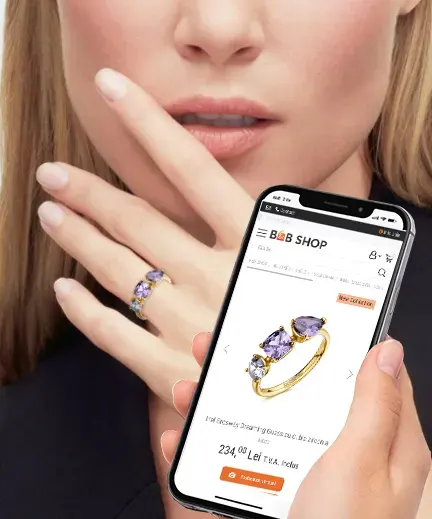 Magazin de bijuterii, ceasuri si accesorii - B&B Shop, bijuterii argint cu cristale colorate